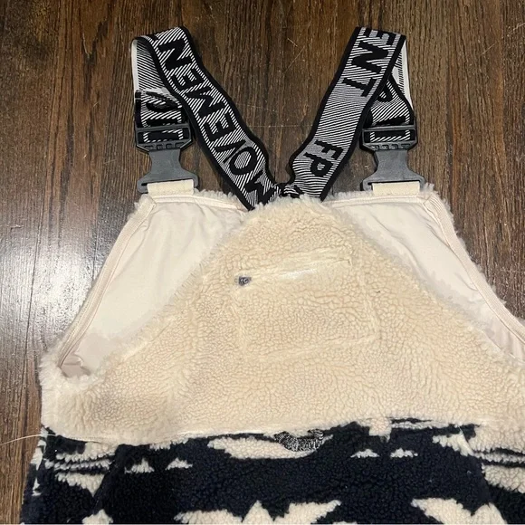 Free People FP Movement Hit The Slopes Salopette Black Fairisle Size Small - Picture 8 of 8